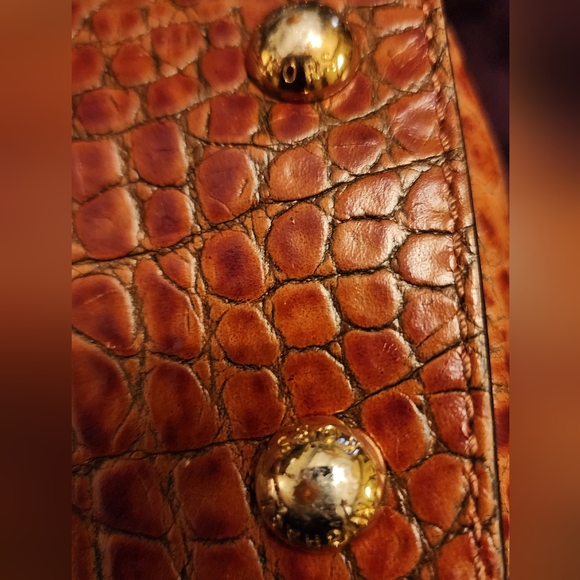 🌟LIMITED EDITION🌟 Michael Kors Hamilton Croc Crocodile Leather Brown Satchel - Picture 10 of 16